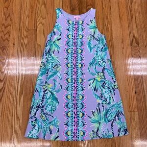Lilly Pulitzer Lavender Tropical Colorful Shift Dress